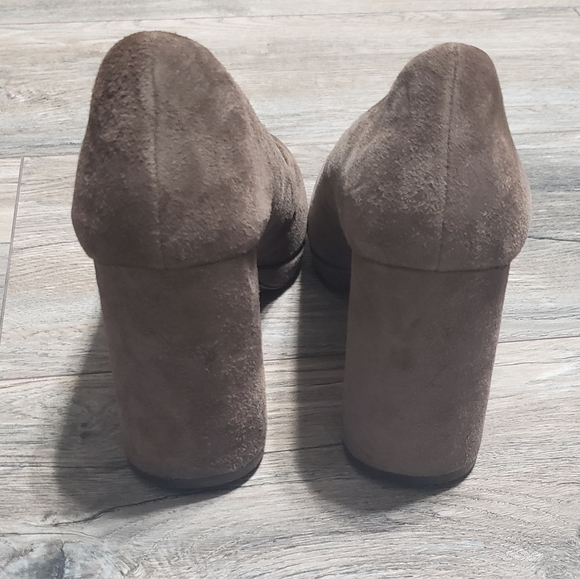 Cole Haan suede chunky heels right 8.5 & left 9 - Picture 4 of 10